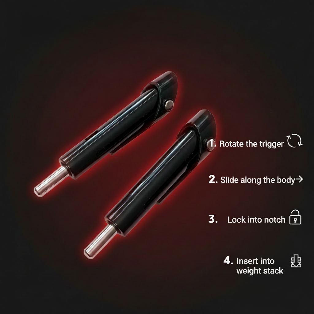 Pumpt™ Dropset Selector Pins — Change Weight. Don't Break Flow.