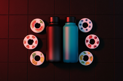 Flat Lay Variation 4 - Two Bottles + All Pods