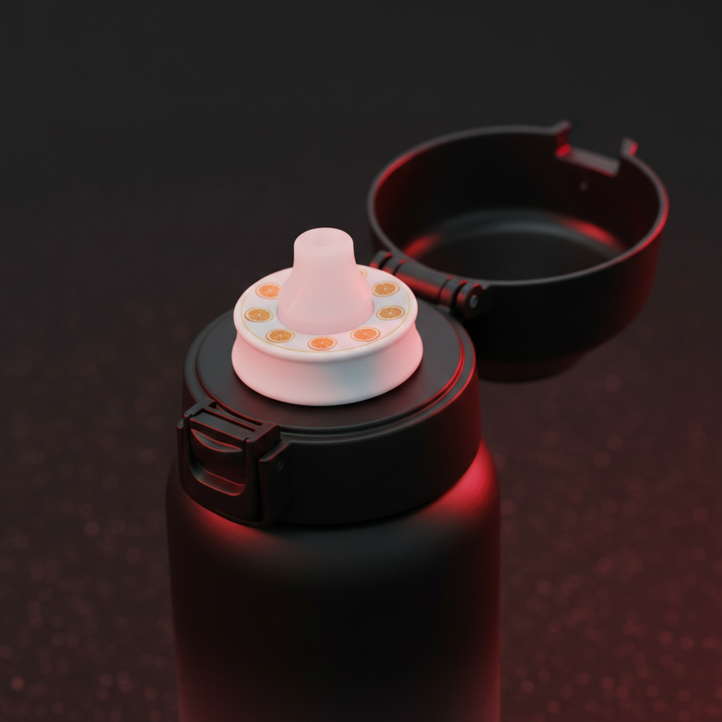 Pod Fitted on Bottle - Close Up